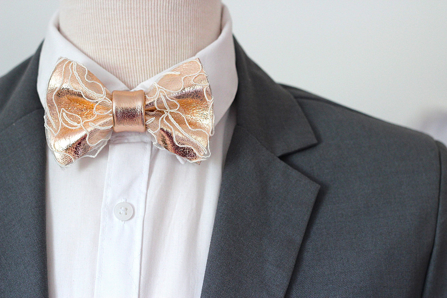 Rosegoldene Herren Fliege