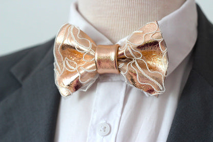 rosegoldene maner brautigam fliege fur hochzeit