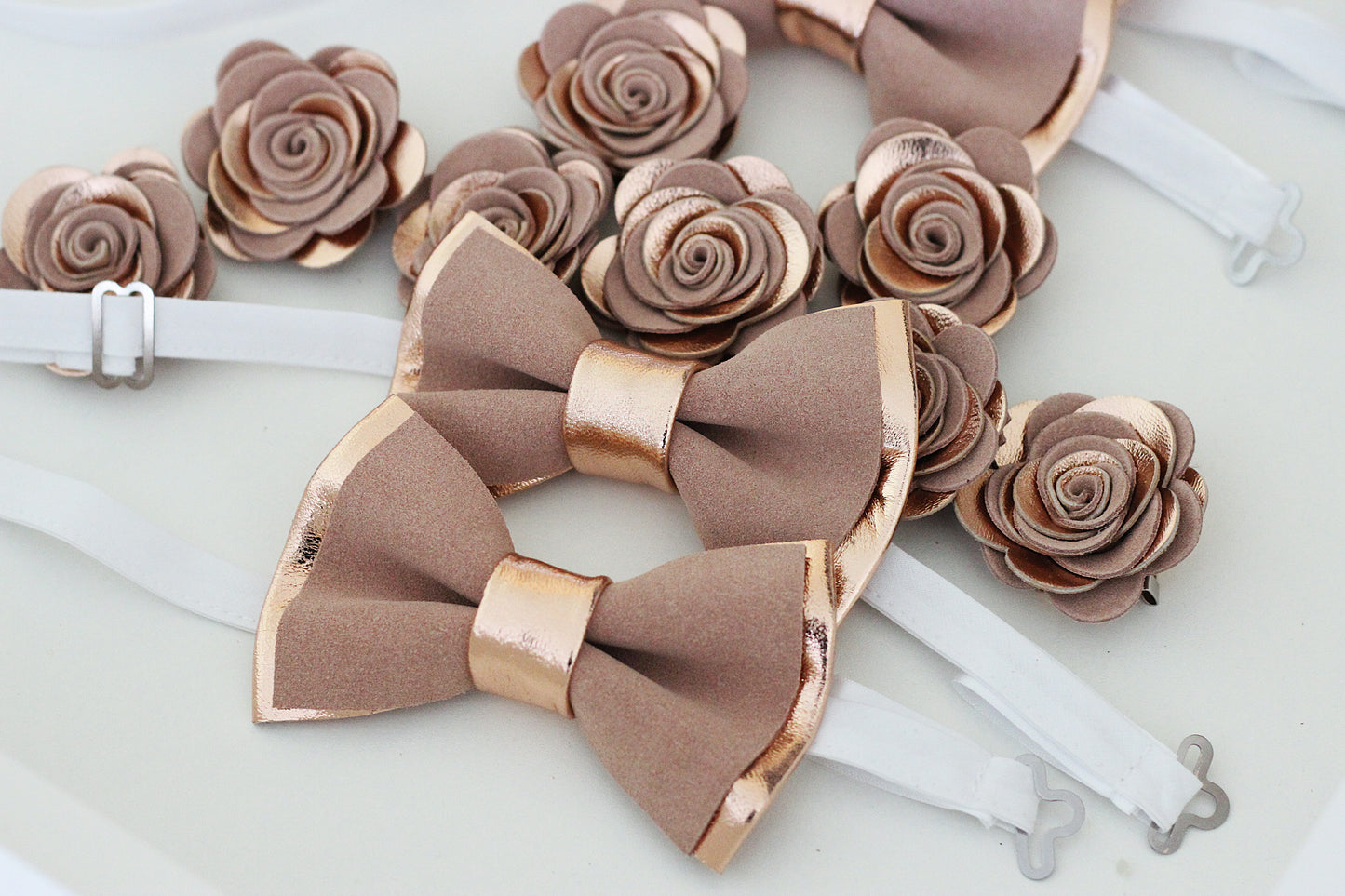Rosegoldene Herren Fliege