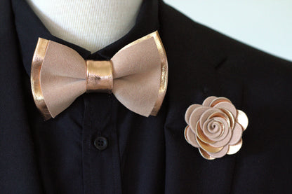 Rosegoldene Herren Fliege