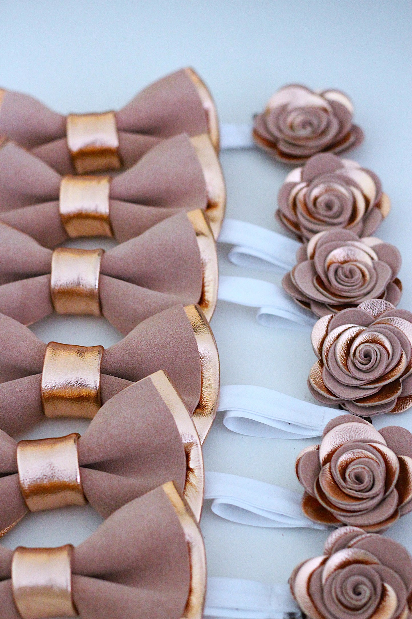 Rosegoldene Herren Fliege