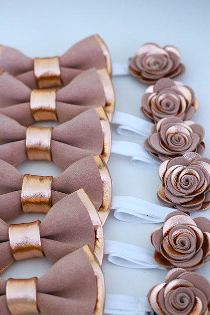 Rosegoldene Herren Fliege