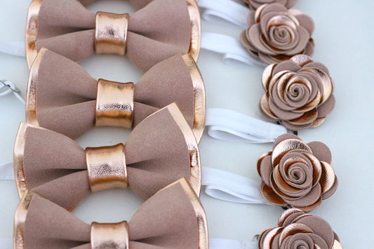 Rosegoldene Herren Fliege