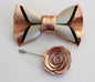 Rosegoldene Herren Brautigam hochzeit fliege, rosegoldene ansteckblume