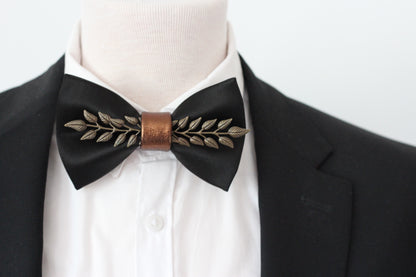 Schwarze Herrenfliege aus Satin