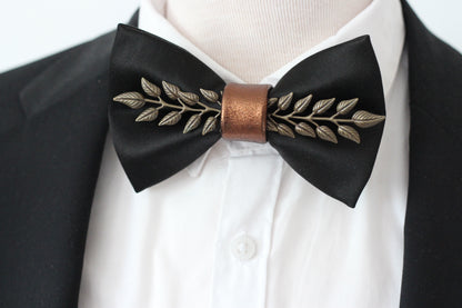 Schwarze Herrenfliege aus Satin