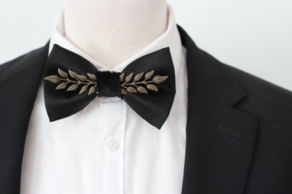 Schwarze Herrenfliege aus Satin