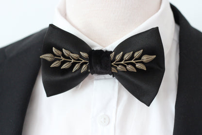 Schwarze Herrenfliege aus Satin
