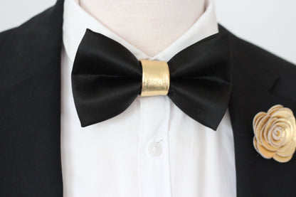 Schwarze Herrenfliege aus Satin